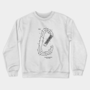 Rock Climbing Carabiner Patent Art Crewneck Sweatshirt